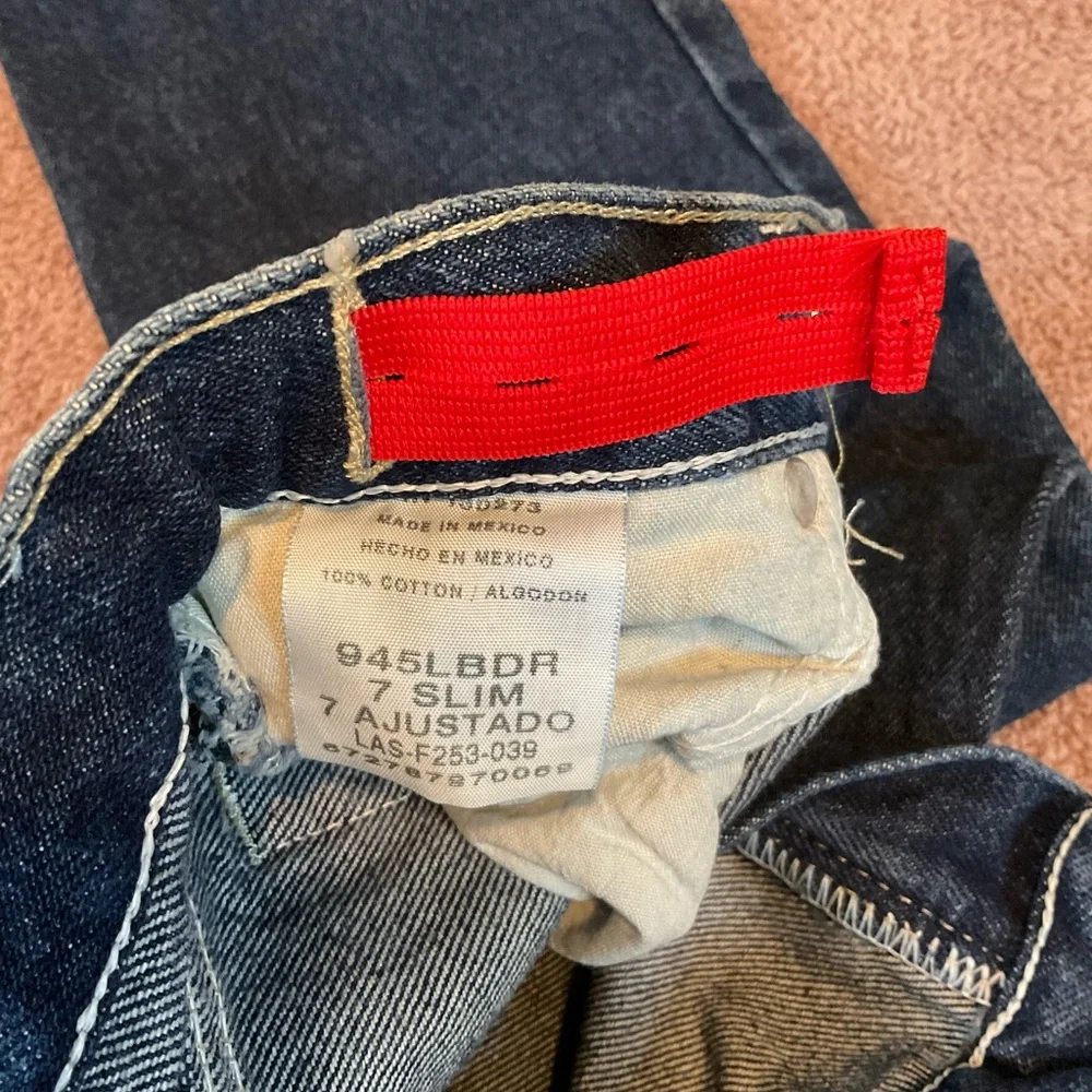 NWT Wrangler Loose Fit Denim Jeans Size 7 Slim Adjustable Waist - Picture 5 of 7